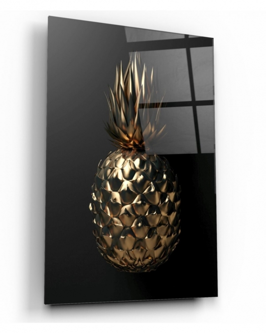 Gold Ananas Cam Tablo