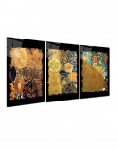 Gold Desenler Triple Cam Tablo 50x70 Cm