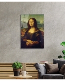 Mona Lisa Portresi Sanat Cam Tablo, Ev ve Ofis Duvar Dekoru, Hediyelik Büyük Temperli 4 mm Cam Tablo