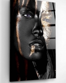 Golden Black Women Cam Tablo 50x70