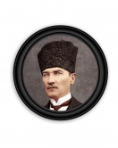 Atatürk Yuvarlak Cam Tablo