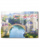 Mostar Köprüsü| Şehir Temalı Cam Tablo | 50x70 Cm