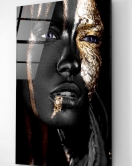 Golden Black Women Cam Tablo 50x70