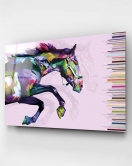 Digi-art Colorful Horse Cam Tablo 70x110