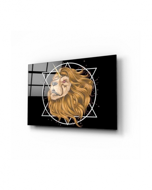 Aslan Cam Tablo 50x70 Cm