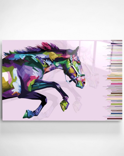 Digi-art Colorful Horse Cam Tablo 70x110