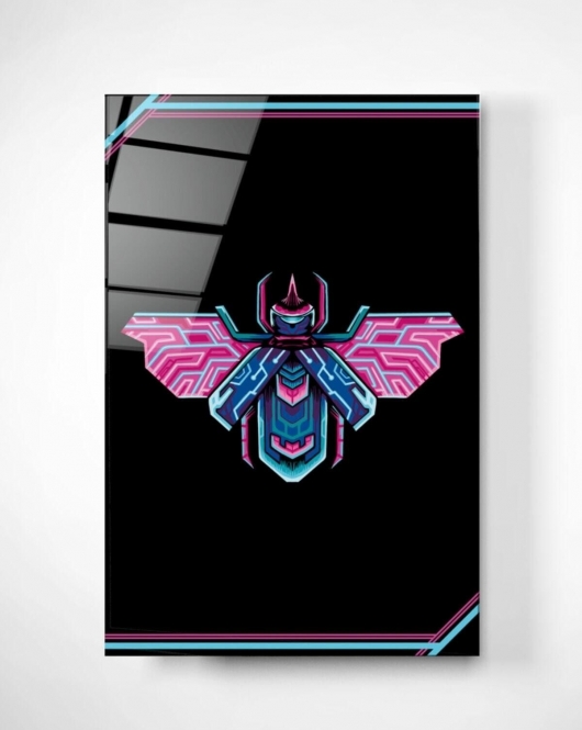 Digi-art Neon Bee Cam Tablo 70x110