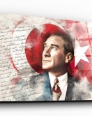 Mustafa Kemal Atatürk Sanatsal Cam Tablo