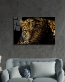 Leopar Hayvan Cam Tablo, Leopard