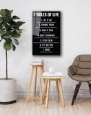 7 Rules of Life Hayatın 7 Kuralı Dayanıklı Cam