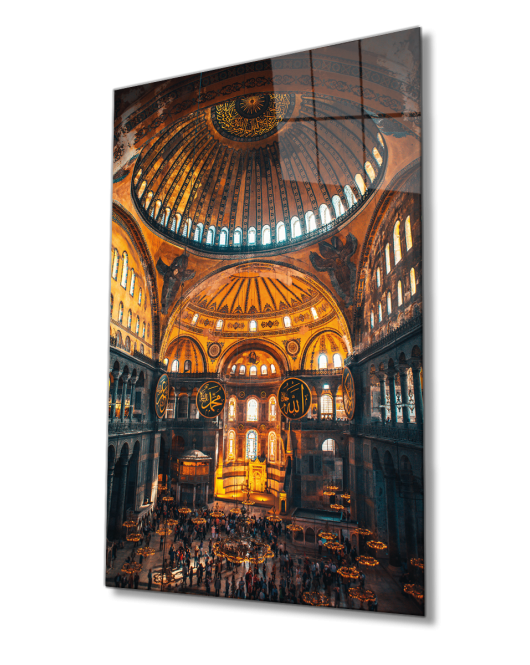 Ayasofya Camii Motif Dini İslami Cam Tablo