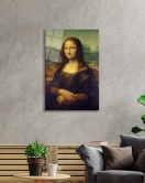 Mona Lisa Portresi Sanat Cam Tablo Ev ve Ofis Duvar Dekoru