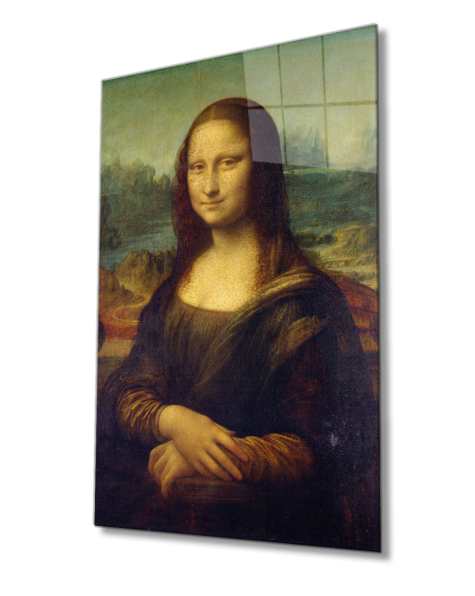 Mona Lisa Portresi Sanat Cam Tablo Ev ve Ofis Duvar Dekoru