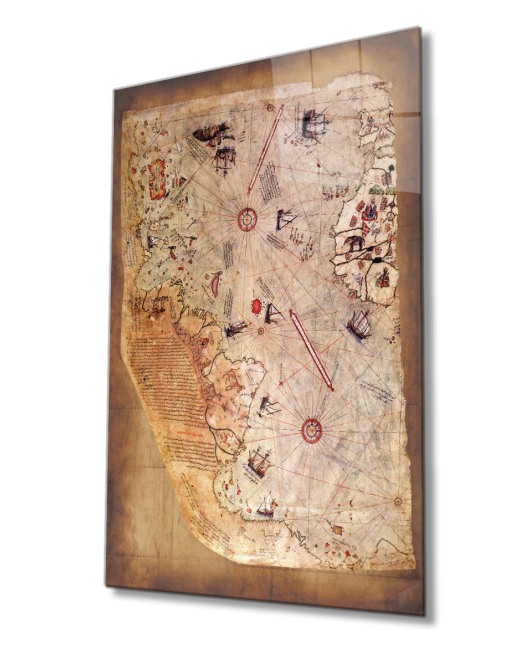 Piri Reis Haritası Cam Tablo, Piri Reis Map