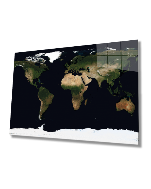 Dünya Haritası Cam Tablo