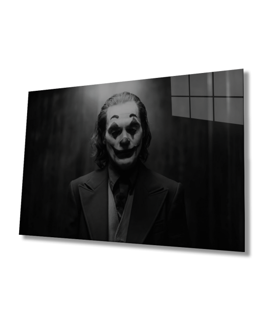 Siyah Beyaz İnsan Fotoğrafları Joker Cam Tablo Joker