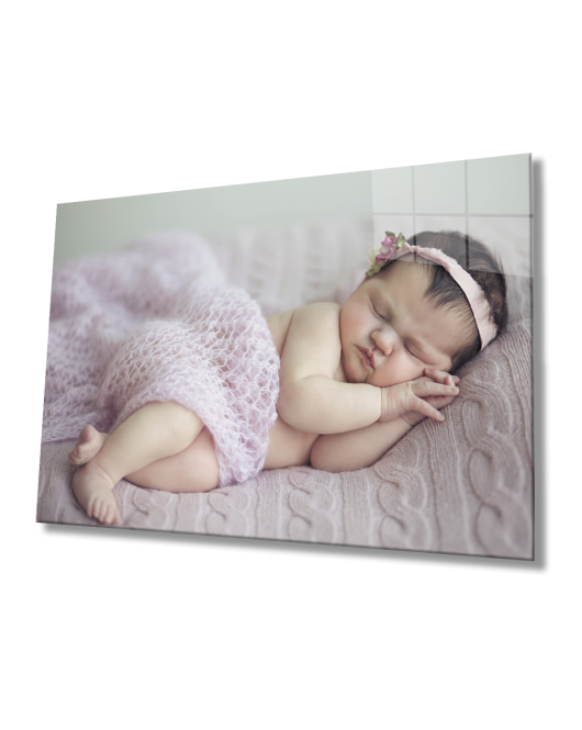 Uyuyan Bebek Cam Tablo Sleeping Baby Table