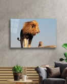 Aslan Cam Tablo Lion Table