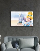 Kadınlar Sindirella Disney Cam Tablo ,Women Cinderella Disney