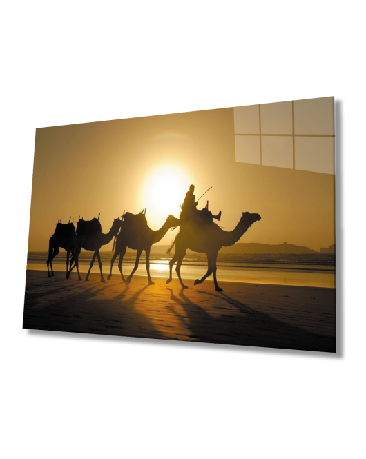 Gün Batımı Sahra Deve Sunset Sahara Camel Table