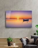 Gün Batımı Manzarası Kayık Sunset Landscape Kayak Table