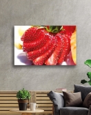 Çilek Cam Tablo Strawberry