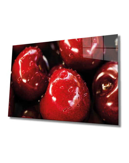 Kirazlar Cam Tablo Cherries