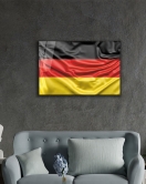 Almanya Bayrağı Cam Tablo German Flag