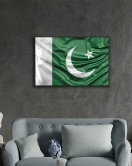 Pakistan Bayrağı Cam Tablo Pakistan Flag