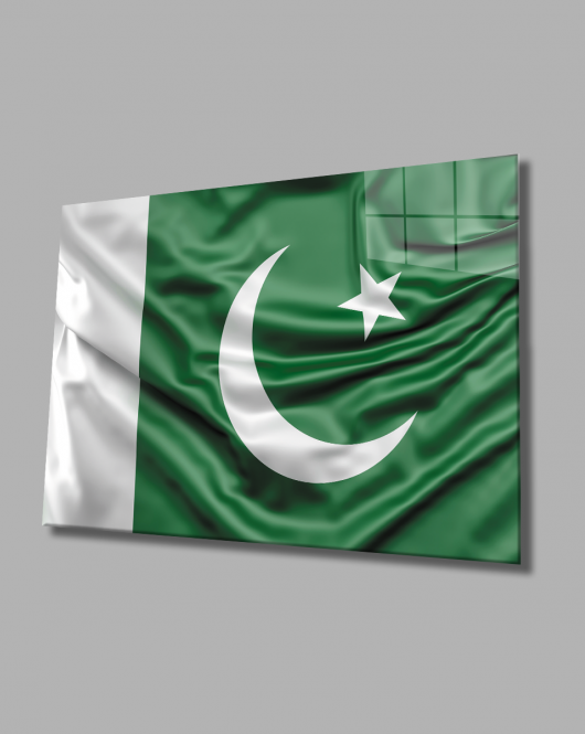 Pakistan Bayrağı Cam Tablo Pakistan Flag