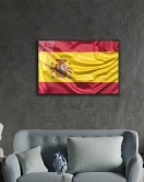 İspanya Bayrağı Cam Tablo Spain Flag