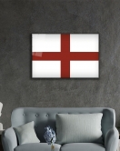 İngiltere Bayrağı Cam Tablo England Flag