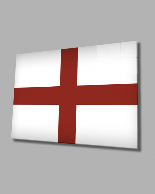 İngiltere Bayrağı Cam Tablo England Flag