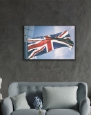 Birleşik Krallık Bayrağı Cam Tablo ,United Kingdom Flag