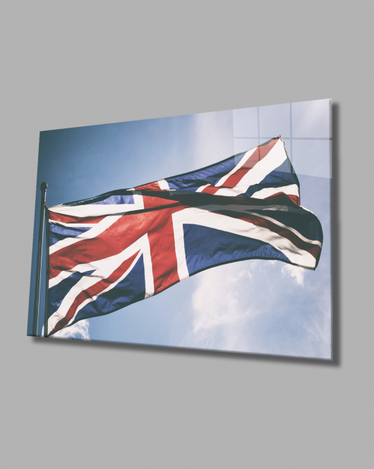 Birleşik Krallık Bayrağı Cam Tablo ,United Kingdom Flag