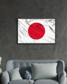 Japon Bayrağı Cam Tablo Japanese Flag