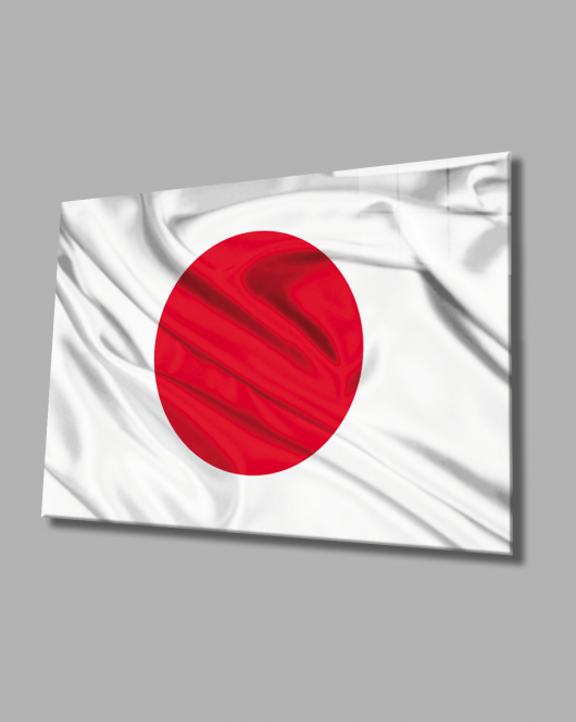 Japon Bayrağı Cam Tablo Japanese Flag