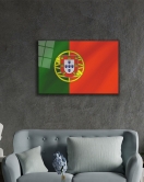 Portekiz Bayrağı Cam Tablo Portugal Flag