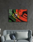 Portekiz Bayrağı Cam Tablo Portugal Flag