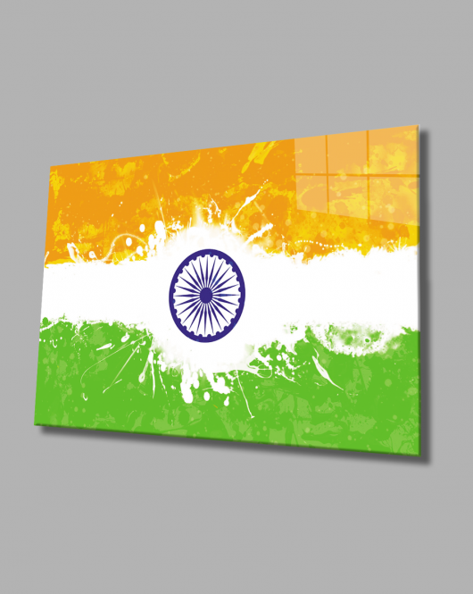 Hindistan Bayrağı Cam Tablo ,India Flag