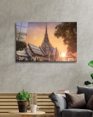 Tayland Tapınak Cam Tablo Thailand Temple