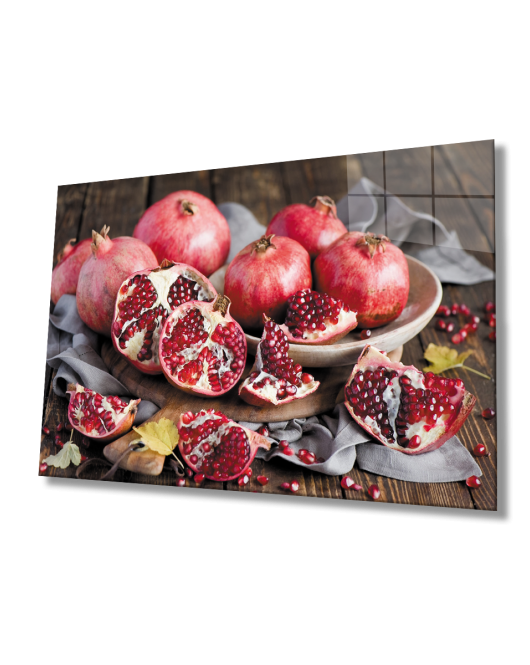 Nar Cam Tablo Pomegranate Art