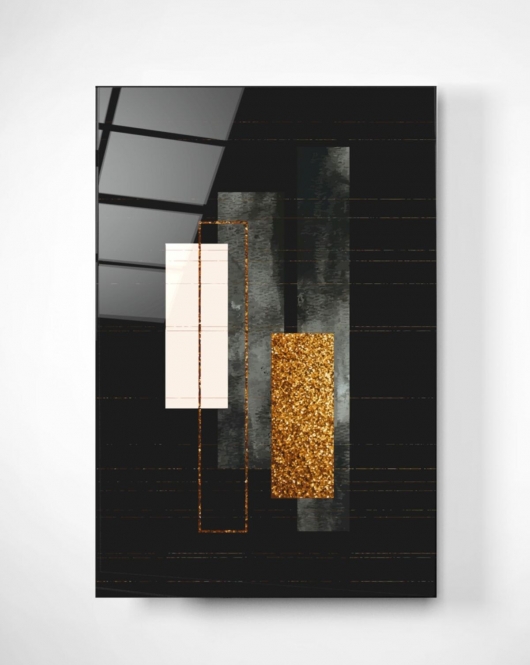 Gold & Black Cam Tablo 50x70