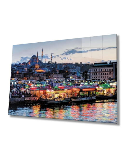 Istanbul Manzara 4mm Dayanıklı Cam Tablo Temperli Cam