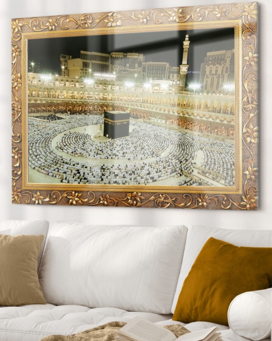 Kabe Ve Hac | Dini Temalı Cam Tablo | 50x70 Cm