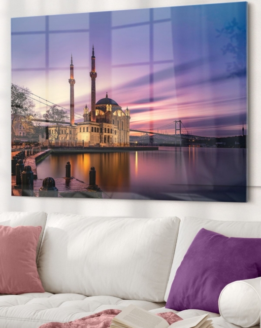 Ortaköy Camii| Dini Temalı Cam Tablo | 50x70 Cm