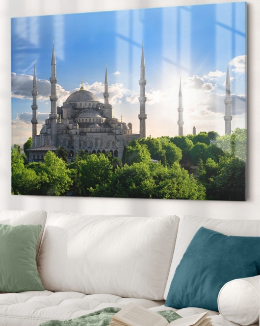 Sultan Ahmet Camii| Dini Temalı Cam Tablo | 50x70 Cm