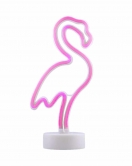 Pembe Flamingo Model Neon Led Işıklı Masa Lambası Dekoratif Aydınlatma Gece Lambası