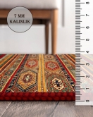 Vintage Desenli Halı, Pamuk Dokuma Pamuklu Taban Dekoratif Halı Kilim 29