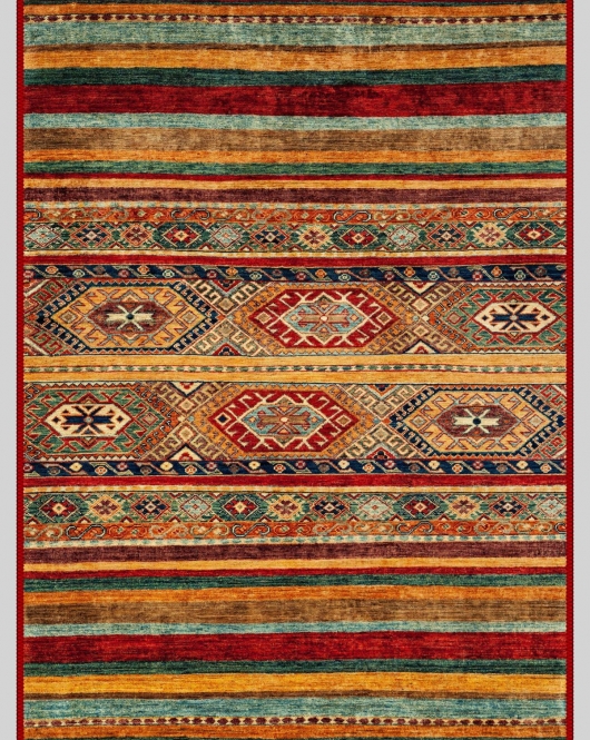 Vintage Desenli Halı, Pamuk Dokuma Pamuklu Taban Dekoratif Halı Kilim 29